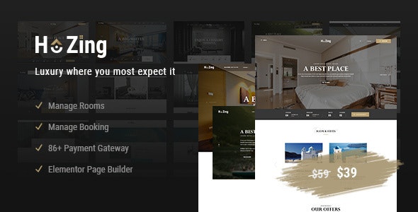 Hozing Hotel Booking v1.1.9 – WordPress Theme