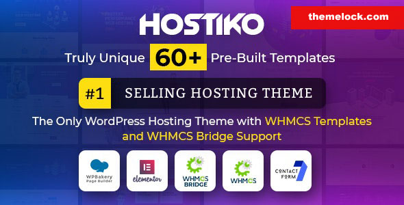 Hostiko v75.0.0 – WordPress WHMCS Hosting Theme