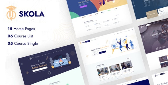 Skola v1.0.15 – LMS Online Courses WordPress Theme