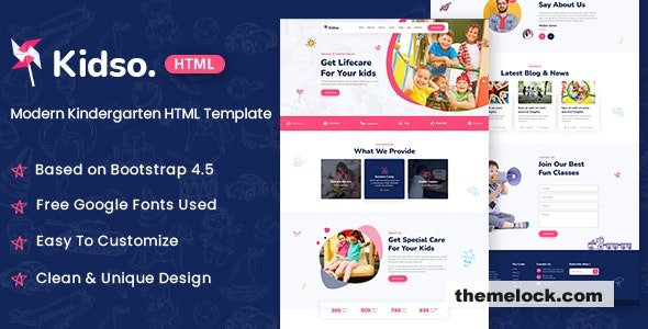 Kidso – Modern Kindergarten HTML Template