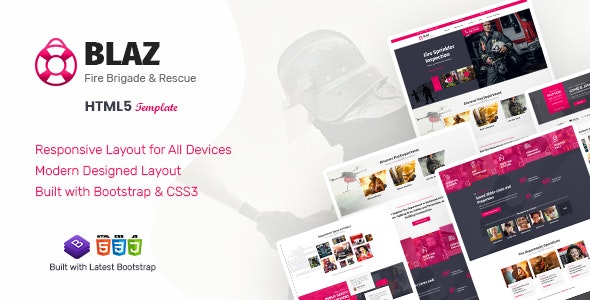 BLAZ V1.0 – FIRE BRIGADE HTML TEMPLATE