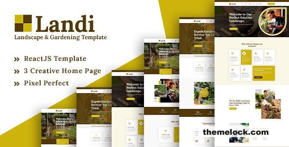 Landi – Landscape Gardening ReactJS Template