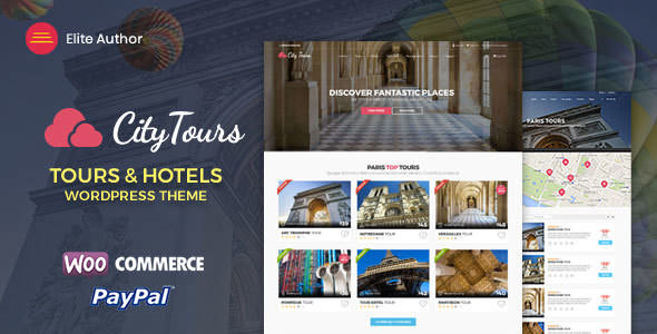 Download Free CityTours v2.5.2 – Hotel & Tour Booking WordPress Theme