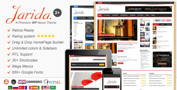 Download Free Jarida v2.4.7 – Responsive WordPress News, Magazine, Blog