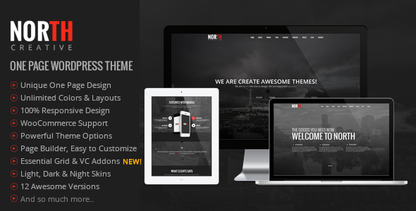 Download Free North v3.99.5 – One Page Parallax WordPress Theme