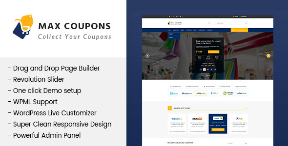 Download Free Max Coupons v1.2.2 – Couponry & Deals WordPress Theme