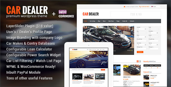 Download Free Car Dealer v1.4.5 – Automotive Responsive WordPress Theme