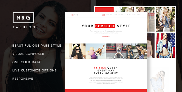 Download Free NRG Fashion v1.2.1 – Model Agency One Page Beauty Theme