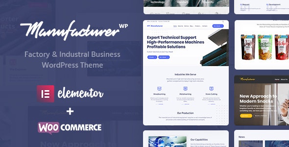 Manufacturer v1.3.7 – Factory and Industrial WordPress Theme