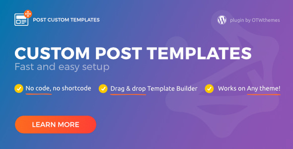 Download Free Post Custom Templates Pro v1.8 – WordPress plugin