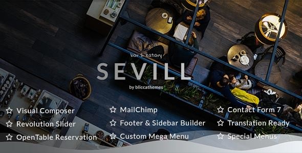 Download Free Sevill v1.0.5 – Restaurant Cafe WordPress Theme