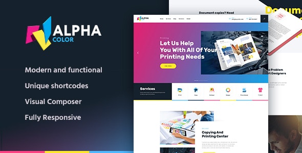 AlphaColor v1.4.6 – Type Design & Printing Services WordPress Theme