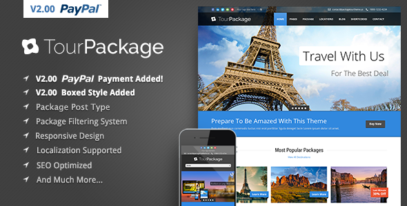 Tour Package v2.34 – WordPress Travel/Tour Theme