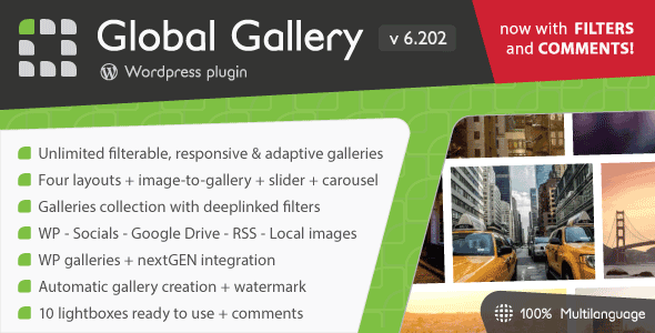 Download Free Global Gallery v6.202 – WordPress Responsive Gallery