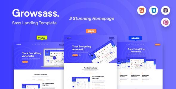 GROWSASS V1.0 – STARTUP AGENCY AND SASS LANDING PAGE TEMPLATE