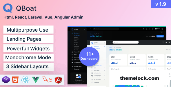 Qboat v1.9 – Bootstrap 5 Responsive Admin Dashboard Template