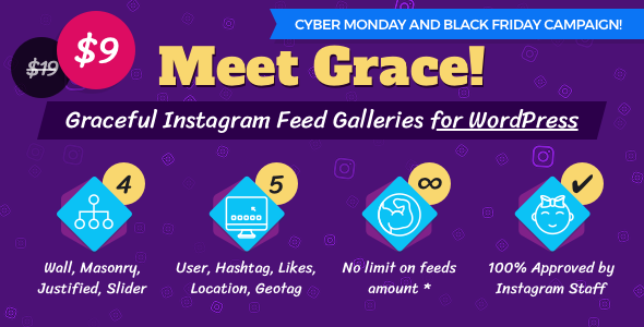 Download Free Instagram Feed Gallery – Grace for WordPress v1.1.3