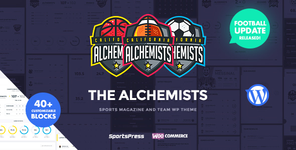 Download Free Alchemists v3.0.6 – Sports Club and News WordPress Theme