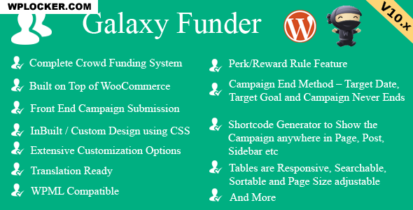 [Download] Galaxy Funder v11.5 – WooCommerce Crowdfunding System