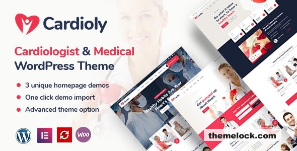 Cardioly v2.8 – Cardiologist and Medical WordPress theme