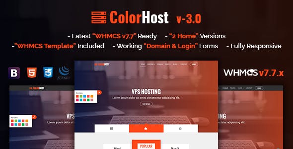 ColorHost v3.5 – Responsive HTML5 Web Hosting and WHMCS Template