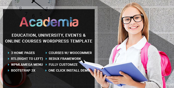 Download Free Academia v2.3 – Education Center WordPress Theme