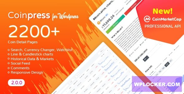 Coinpress v2.3.1 – Cryptocurrency Pages for WordPress NULLED