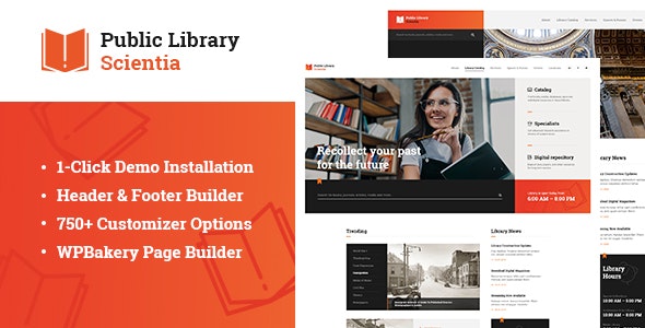 [Free Download] Scientia v1.0 – Public Library & Book Store Education WordPress Theme