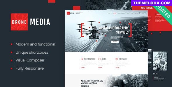 Drone Media v1.6.4 – Aerial Photography & Videography WordPress Theme + RTL