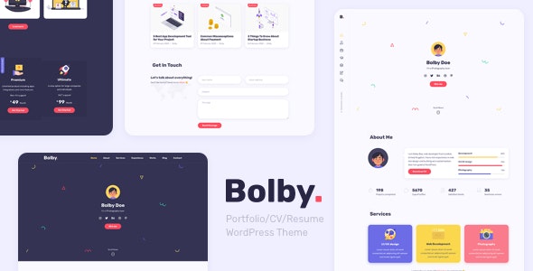 Bolby v1.0.6 – Portfolio/CV/Resume WordPress Theme