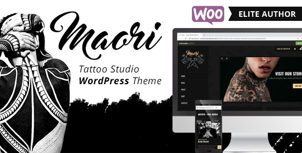 Maori v1.5 – Tattoo Studio WordPress Theme Free Download