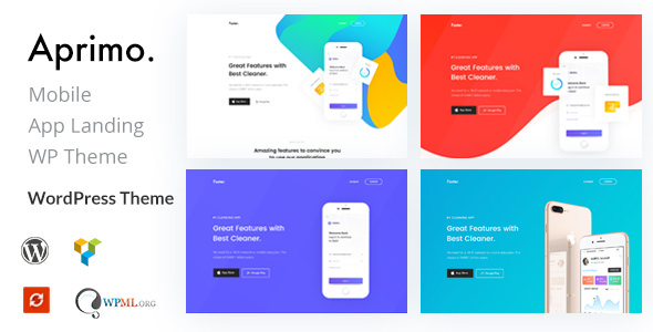 Download Free Aprimo v1.2 – Mobile & App Landing WordPress Theme