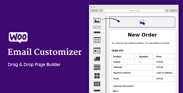 Download Free WooCommerce Email Customizer with Drag and Drop v1.4.32