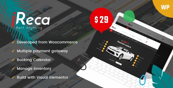 Ireca v1.6.1 – Car Rental Boat, Bike, Vehicle, Calendar WordPress Theme