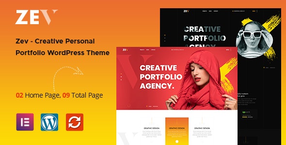 ZEV V1.0.4 – CREATIVE PERSONAL PORTFOLIO WORDPRESS THEME