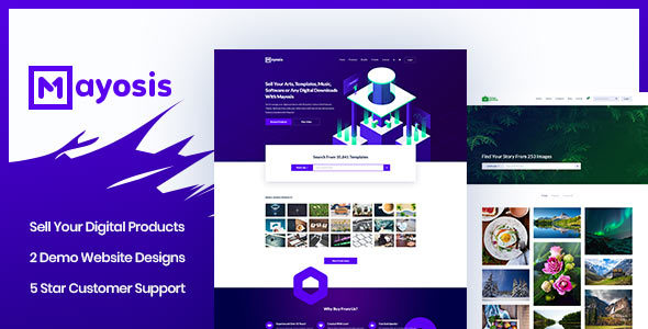 Download Free Mayosis v2.1.1 – Digital Marketplace WordPress Theme