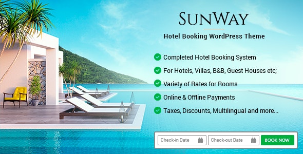 Sunway v4.8 – Hotel Booking WordPress Theme