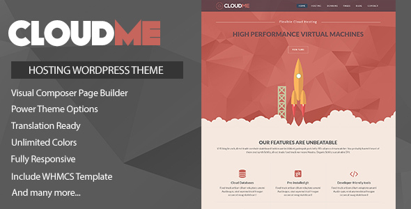 Download Free Cloudme Host v1.0.9.1 – WordPress Hosting Theme + WHMCS
