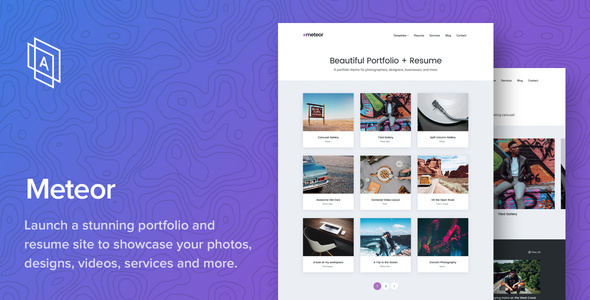 Download Free Meteor v1.1.0 – Beautiful Portfolio and Resume Theme