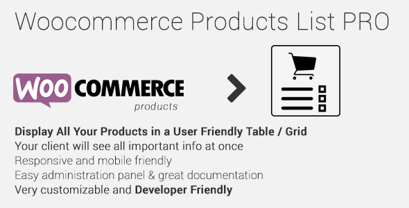 Download Free Woocommerce Products List Pro v1.1.16