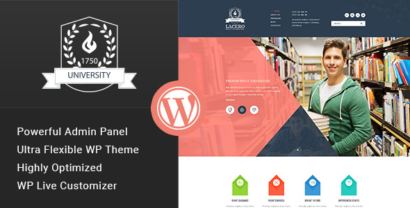 Download Free Lacero v1.2 – Education & University WordPress Theme