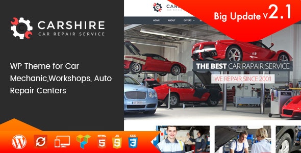 CAR SHIRE V2.7 – AUTO MECHANIC & REPAIR WORDPRESS THEME