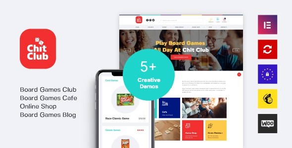 [Free Download] Chit Club v1.0 – Board Games Bar & Anticafe WordPress Theme