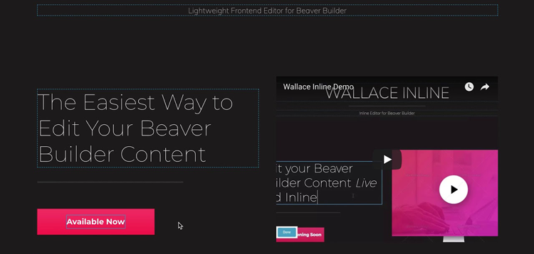 Download Free Wallace Inline v1.0.13 – Front-end editor for Beaver Builder