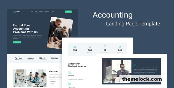 Akonta – Accounting Landing Page Template