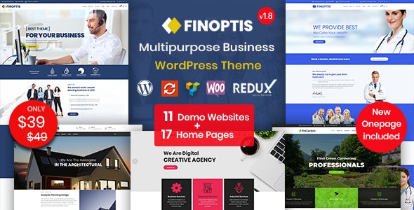 Finoptis v2.6.4 – Multipurpose Business WordPress Theme