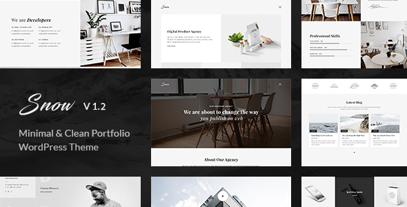 [Free Download] Snow v1.3.3 – Minimal & Clean WordPress Portfolio Theme