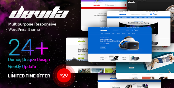 Download Free Devita v1.6 – Multipurpose Theme for WooCommerce