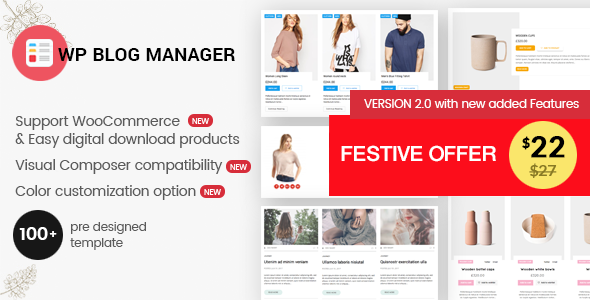 [Free Download] WP Blog Manager v2.0.2 – Plugin to Manage Design Blog