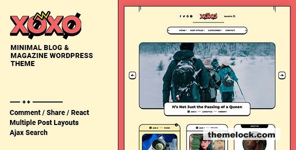 Xoxo v1.0.6 – Blog & Magazine WordPress Theme Free Download